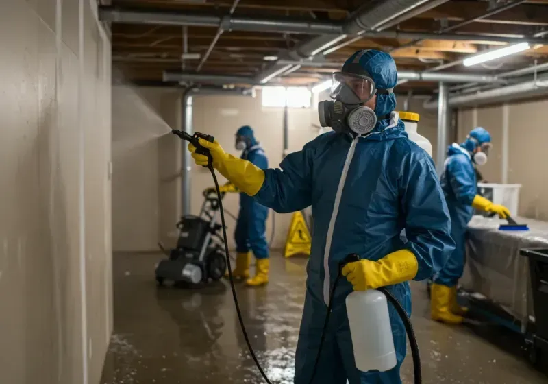 Basement Sanitization and Antimicrobial Treatment process in Laporte, CO