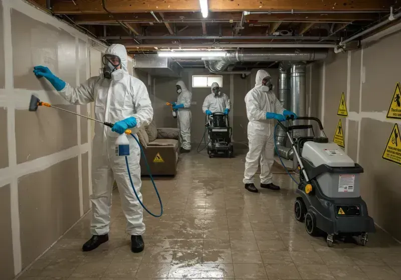 Basement Moisture Removal and Structural Drying process in Laporte, CO